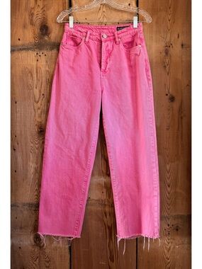 Sz 26 Blank NYC The Baxter Pink Denim High Waisted Straight Leg Jeans EUC